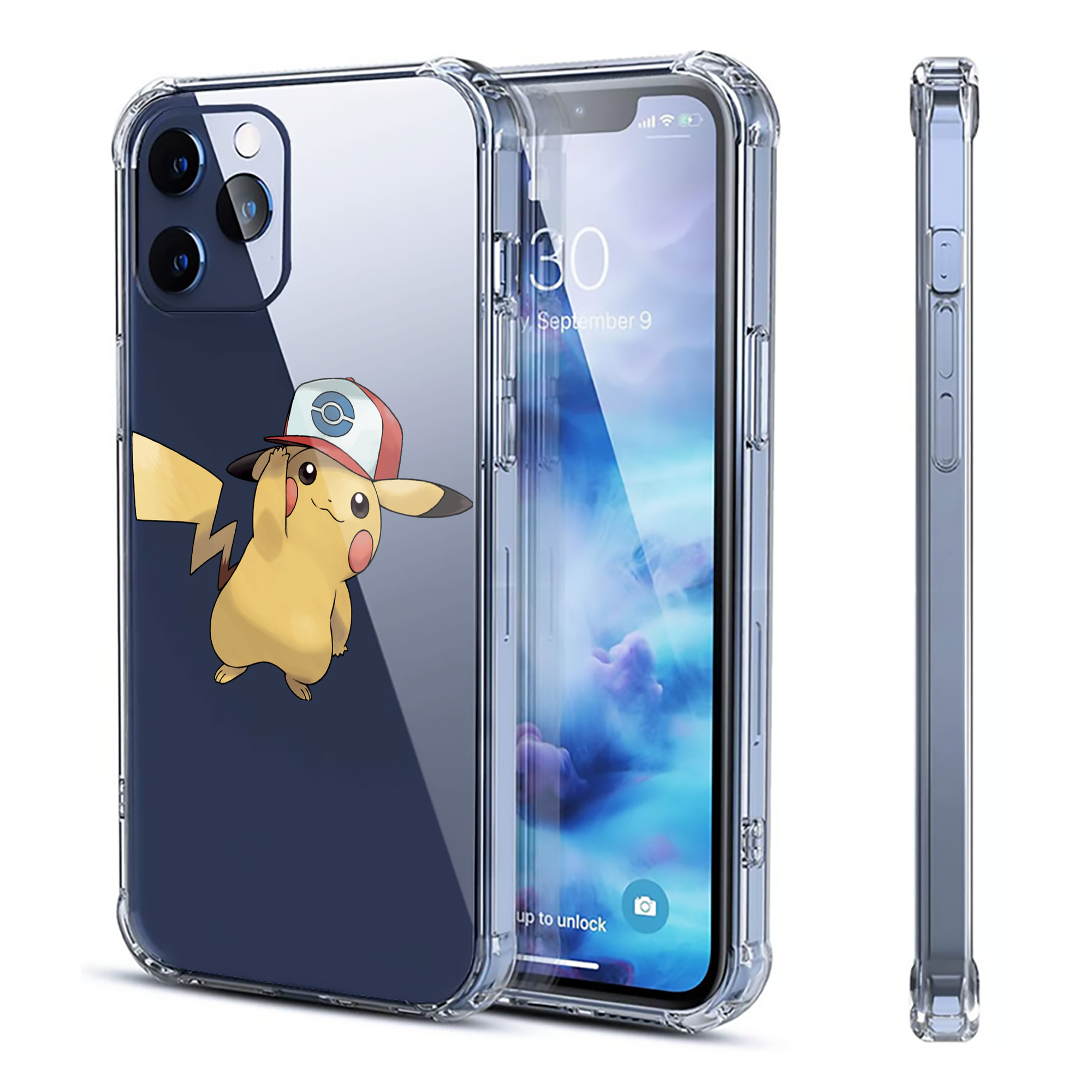 （画像用） ポケットモンスター Pokémon 【iPhone 12シリーズ対応】透明スマホケース（クリアソフトケース）
